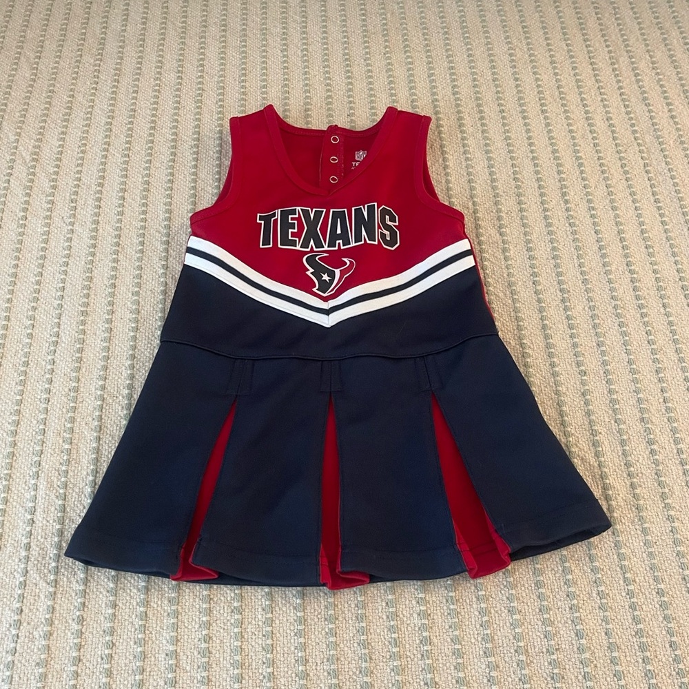 NFL Houston Texans Girls Red & Navy Cheerleader Uniform - Dress - Size: 3T